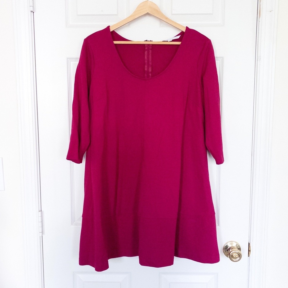 The Nines by Hatch Maternity Tunic Dress Womens Medium Pink 3/4‎ Sleeve